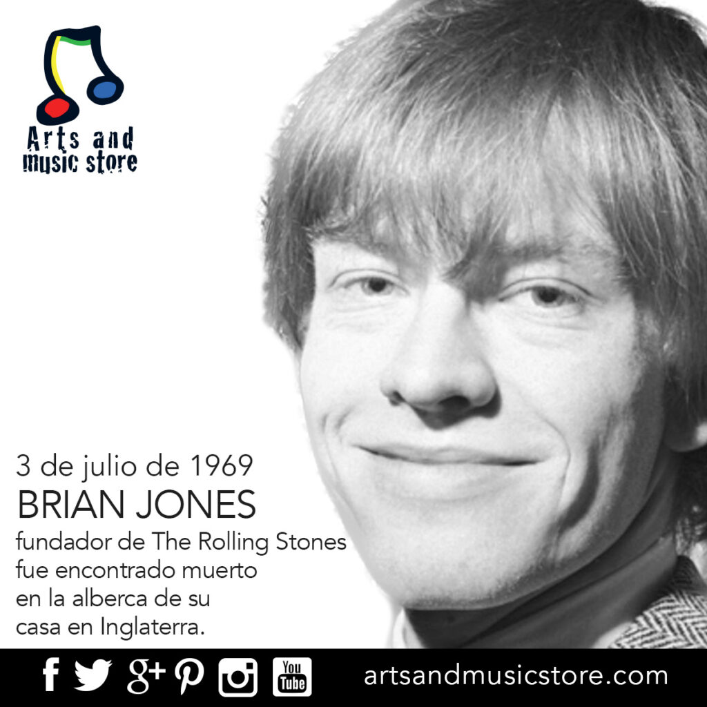 3 de julio de 1969, Brian Jones fundador de The Rolling Stones fue encontrado muerto en la alberca de su casa en Inglaterra.