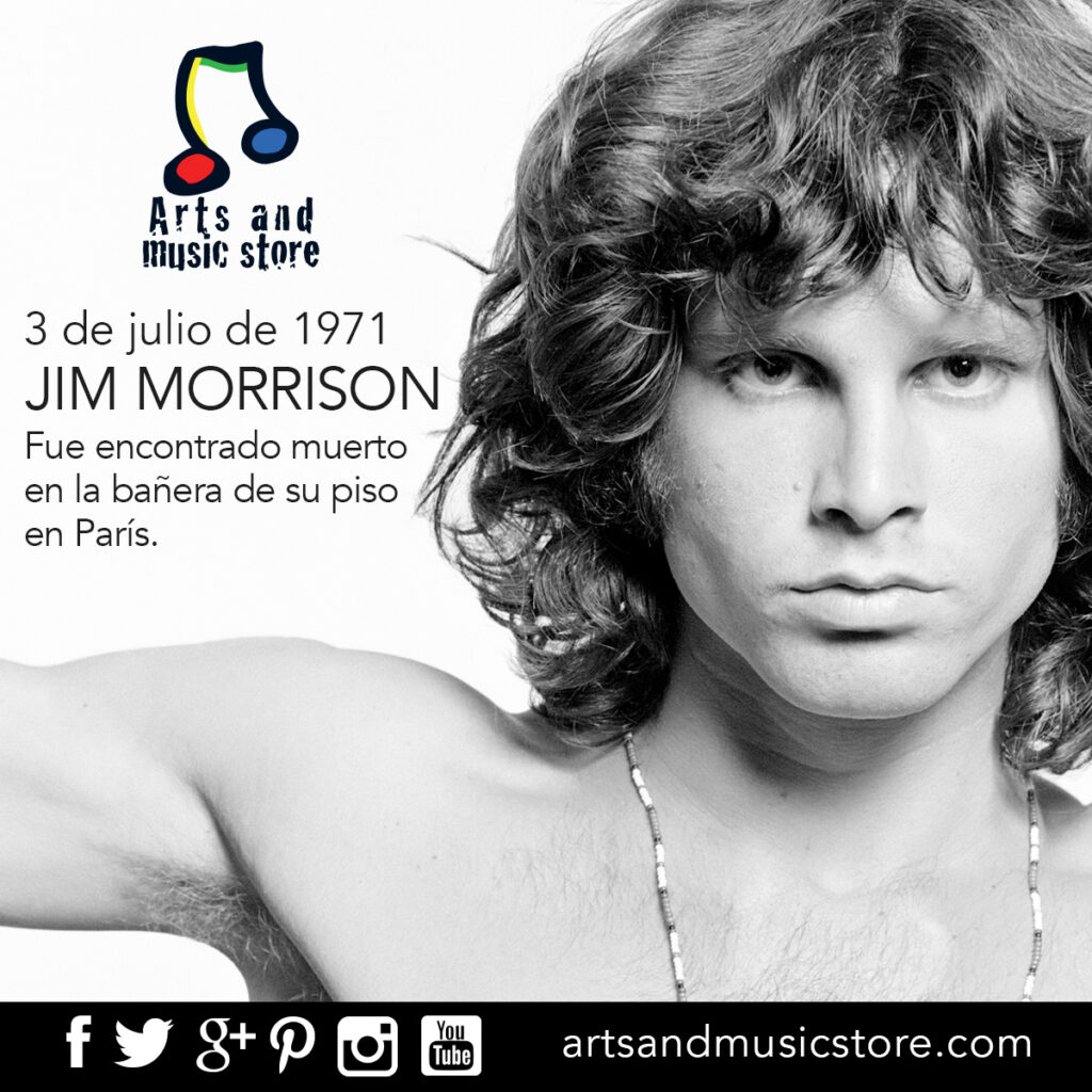 3 de julio de 1971, Jim Morrison fue encontrado muerto en la bañera de su piso en París.