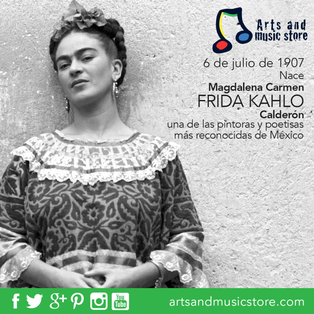 6 de julio de 1907 nace Magdalena Carmen Frida Kahlo Calderón, una de las pintoras y poetisas más reconocidas de México. 